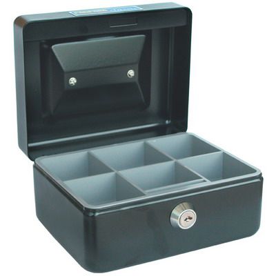 Image for ESSELTE CLASSIC CASH BOX 152 X 118 X 80MM SIZE 6 BLACK from Office Fix - WE WILL BEAT ANY ADVERTISED PRICE BY 10%