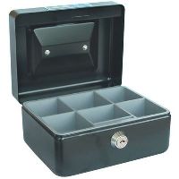 esselte classic cash box 152 x 118 x 80mm size 6 black