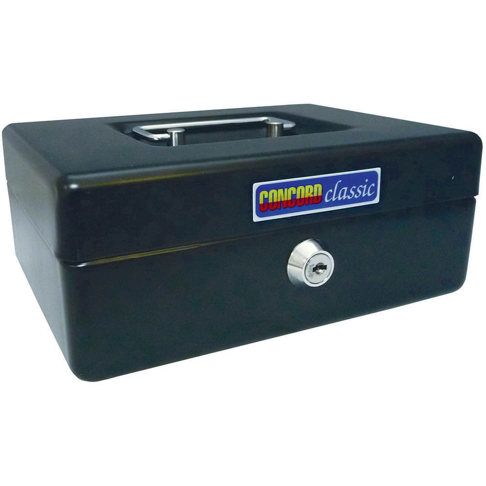 Image for ESSELTE CLASSIC CASH BOX 200 X 150 X 80MM SIZE 8 BLACK from Office Fix - WE WILL BEAT ANY ADVERTISED PRICE BY 10%