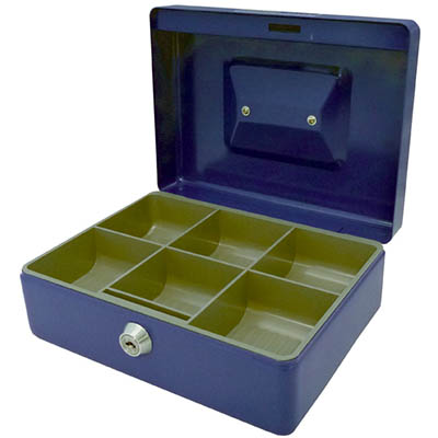Image for ESSELTE CLASSIC CASH BOX 200 X 150 X 80MM SIZE 8 BLUE from BusinessWorld Computer & Stationery Warehouse