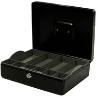 esselte classic cash box 300 x 230 x 90mm size 12 black