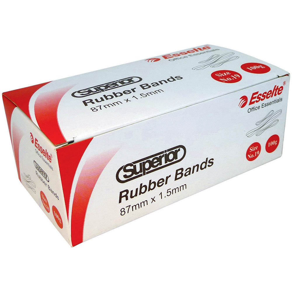 Image for ESSELTE SUPERIOR RUBBER BANDS SIZE 32 100G BOX from Memo Office and Art