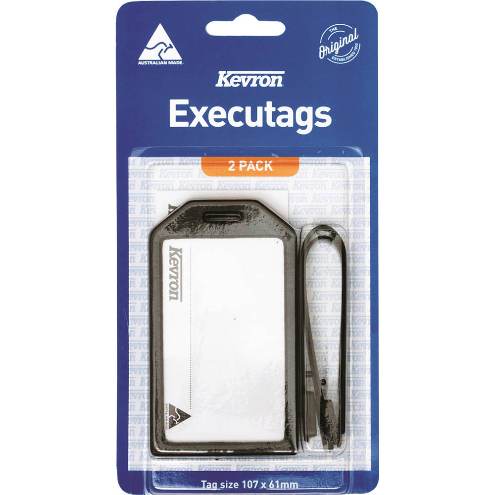 Image for KEVRON ID24 EXECUTAG BLACK PACK 2 from That Office Place PICTON