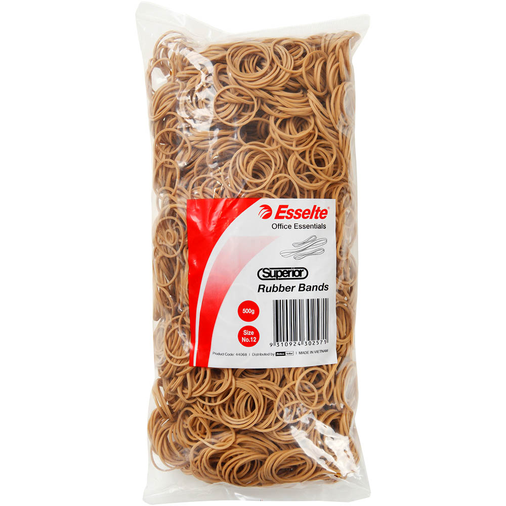 Image for ESSELTE SUPERIOR RUBBER BANDS SIZE 12 500G BAG from That Office Place PICTON