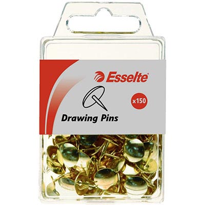 Image for ESSELTE DRAWING PINS BRASS PACK 150 from Australian Stationery Supplies