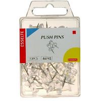 esselte push pins clear pack 50
