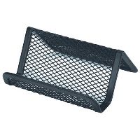 esselte metal mesh business card holder black