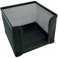 esselte metal mesh memo cube holder black