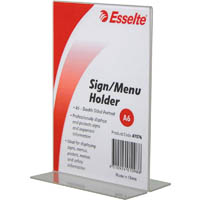 esselte sign / menu holder double sided portrait a6 clear