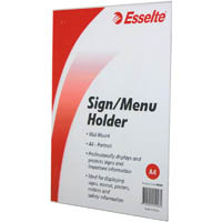 esselte sign / menu holder wall mount portrait a4 clear