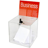 esselte ballot box lockable large clear