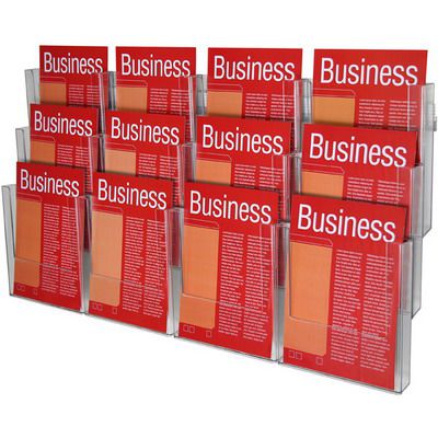 Image for ESSELTE BROCHURE HOLDER WALL SYSTEM 3 TIER 12 POCKET A4 CLEAR from BusinessWorld Computer & Stationery Warehouse