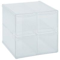 esselte shelf modular system 152mm cube 4 draw clear