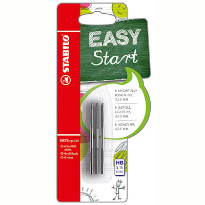 Image for STABILO EASY START MECHNICAL PENCIL LEAD REFILLS HB PACK 6 from York Stationers