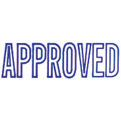 XSTAMPER CX-BN 1008 PRE-INKED MESSAGE STAMP APPROVED 42 X 13MM BLUE |  | 7003594