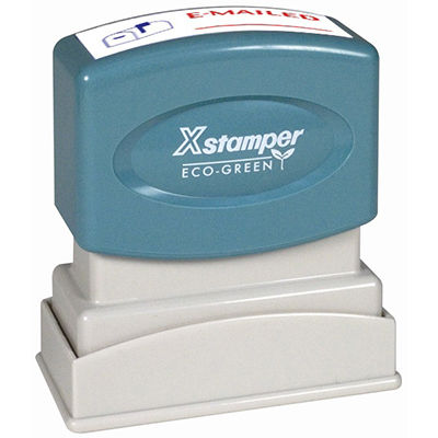 XSTAMPER CX-BN 2025 PRE-INKED MESSAGE STAMP EMAILED WITH ICON 42 X 13MM RED/BLUE |  | 7007987i