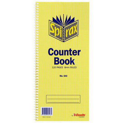 Image for SPIRAX 544 COUNTER BOOK SPIRAL BOUND SIDE OPEN CASH RULED 120 PAGE 297 X 135MM from Mitronics Corporation