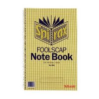 spirax 594 notebook 8mm ruled spiral bound side open 120 page foolscap 322 x 200mm