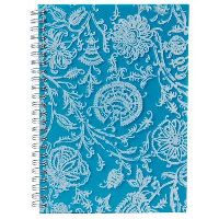 spirax flocked 531 notebook 8mm ruled polypropylene cover twin wire a5 240 page blue
