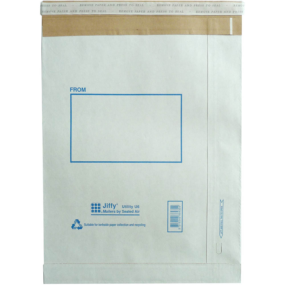 Image for JIFFY PADDED UTILITY MAILER BAG 300 X 405MM P6 WHITE CARTON 200 from Mitronics Corporation