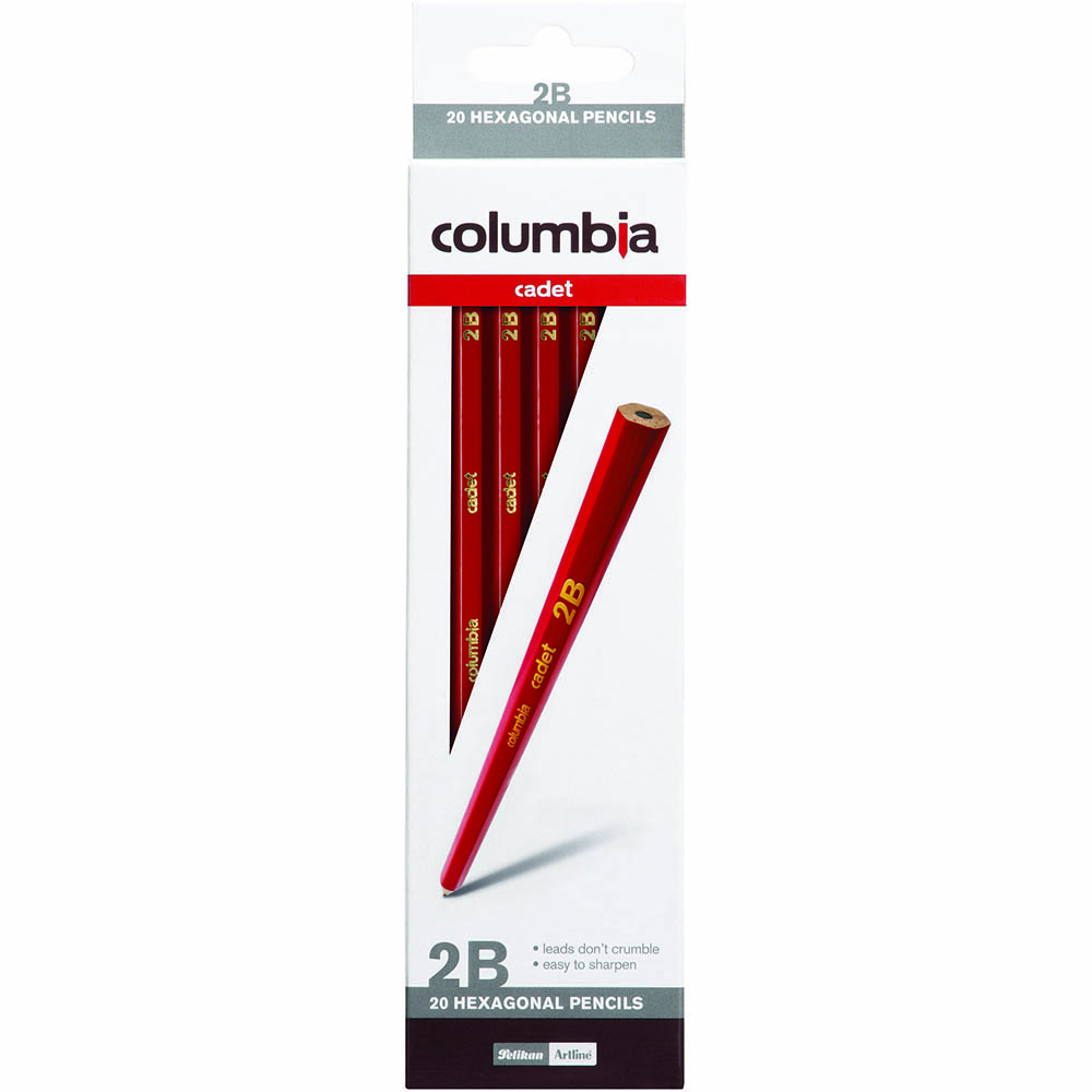 Image for COLUMBIA CADET LEAD PENCIL HEXAGON 2B BOX 20 from Office Heaven