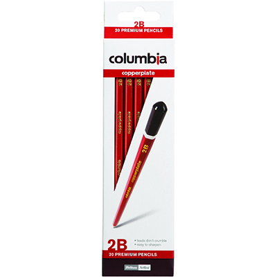 Image for COLUMBIA COPPERPLATE HEXAGONAL PENCIL 2B BOX 20 from Office Heaven