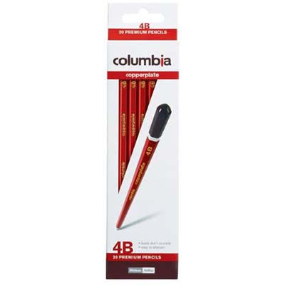 Image for COLUMBIA COPPERPLATE HEXAGONAL PENCIL 4B BOX 20 from Office Fix - WE WILL BEAT ANY ADVERTISED PRICE BY 10%