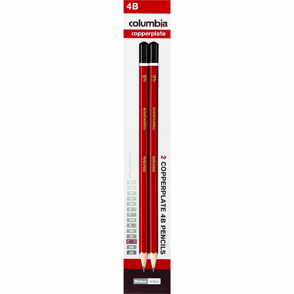 Image for COLUMBIA COPPERPLATE HEXAGONAL PENCIL 4B PACK 2 from BusinessWorld Computer & Stationery Warehouse