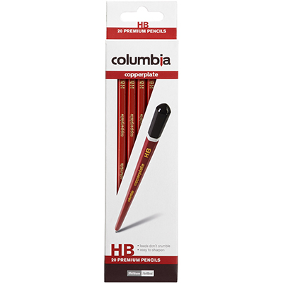 Image for COLUMBIA COPPERPLATE HEXAGONAL PENCIL HB BOX 20 from Eastland Office Supplies