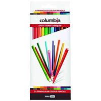 columbia coloursketch triangular pencil assorted pack 24
