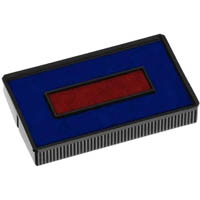 colop e/200/2 spare pad 2 colour blue/red