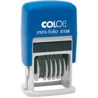 colop s126 mini-folio self-inking numberer stamp 6 band 4mm black