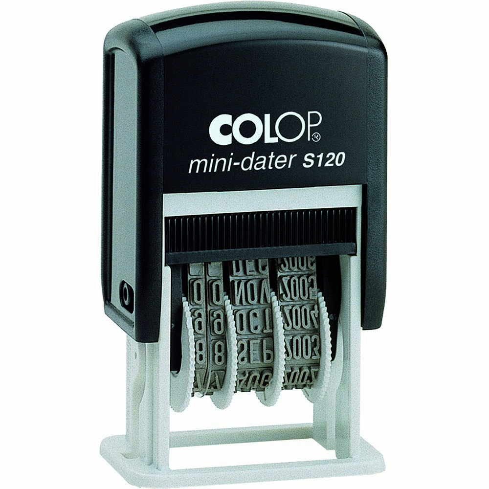 Image for COLOP S120 MINI-DATER PRINTER SELF-INKING STAMP 4MM BLACK from Office Fix - WE WILL BEAT ANY ADVERTISED PRICE BY 10%