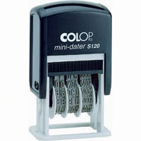 colop s120 mini-dater printer self-inking stamp 4mm black