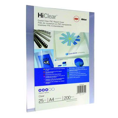 Image for GBC IBICO BINDING COVER 200 MICRON A4 CLEAR PACK 25 from BusinessWorld Computer & Stationery Warehouse