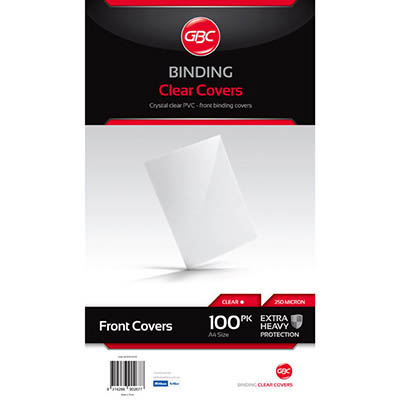 Image for GBC IBICO BINDING COVER 250 MICRON A4 CLEAR PACK 100 from Office Heaven