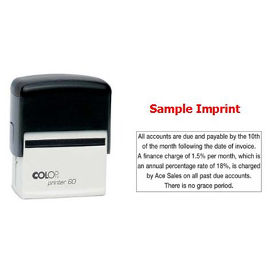 COLOP P60 CUSTOM MADE PRINTER SELF-INKING STAMP 76 X 37MM |  | 7004425i