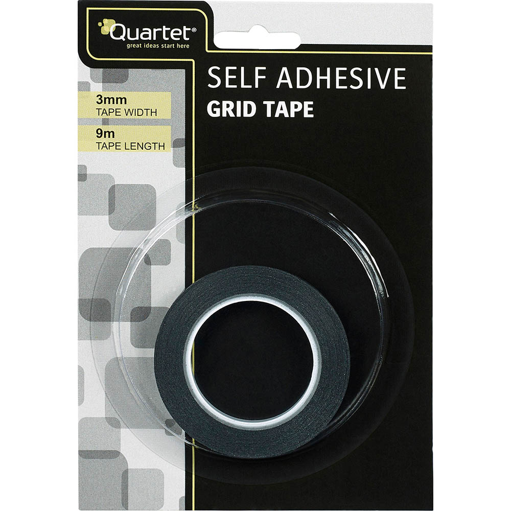 Image for QUARTET GEOTAPE GRID TAPE CREPE 3MM X 9M BLACK from Australian Stationery Supplies