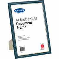 carven document frame a4 black/gold