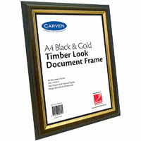carven document frame a4 timber look/gold
