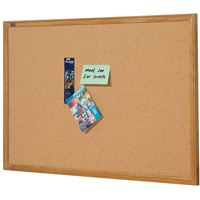 Image for QUARTET CORKBOARD 1200 X 900MM OAK FRAME from That Office Place PICTON