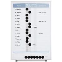 quartet personnel matrix board in/out 410 x 280mm white