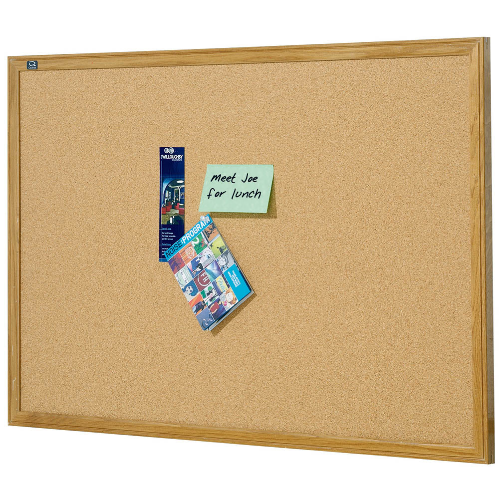Image for QUARTET CORKBOARD 890 X 580MM OAK FRAME from That Office Place PICTON