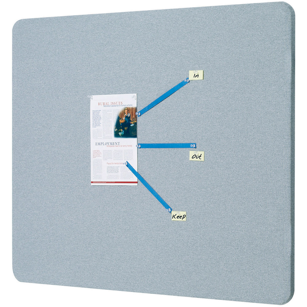 Image for QUARTET FABRIC BOARD FRAMELESS 1200 X 900MM GREY from Prime Office Supplies