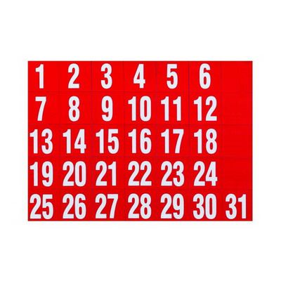 Image for QUARTET DATES SET MAGNETIC WHITE ON RED PACK 31 from Mitronics Corporation