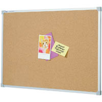 quartet penrite corkboard aluminium frame 900 x 900mm