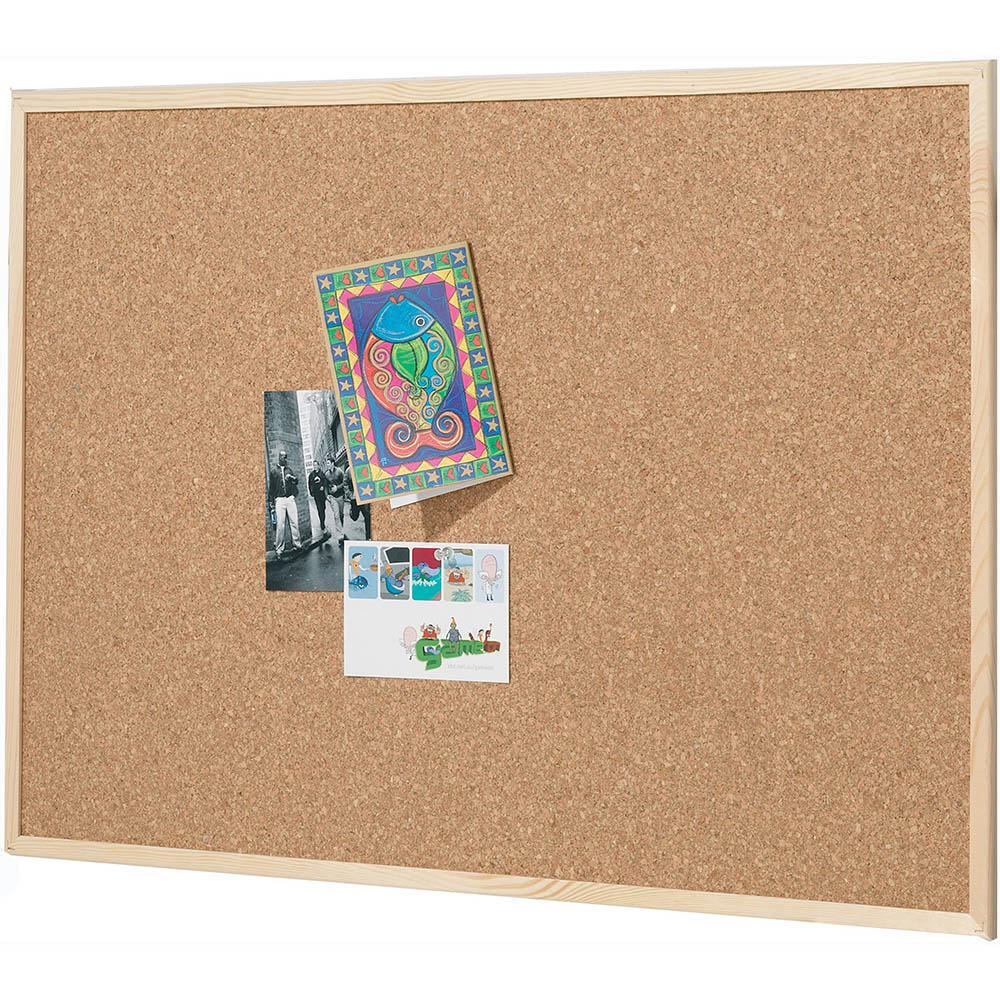 Image for QUARTET ECONOMY CORKBOARD 600 X 450MM PINE FRAME from Office Heaven