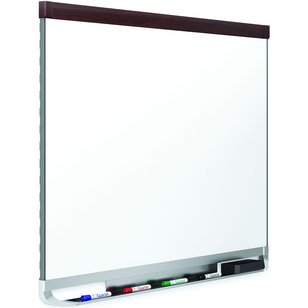 Image for QUARTET PRESTIGE-2 WHITEBOARD MAGNETIC 895 X 635MM MAHOGANY FRAME from Peninsula Office Supplies