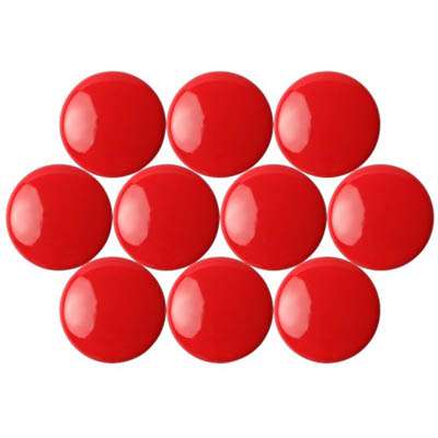 Image for QUARTET MAGNETIC BUTTONS 20MM RED PACK 10 from Pinnacle Office Supplies