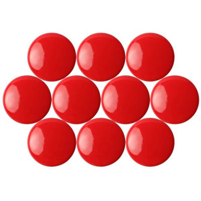 Image for QUARTET MAGNETIC BUTTONS 20MM RED PACK 10 from Mercury Business Supplies